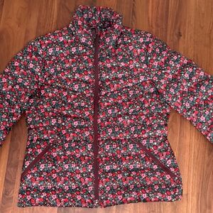 Lands' End Women’s Packable Puffer Jacket Ditsy Floral—size MP (10-12)
